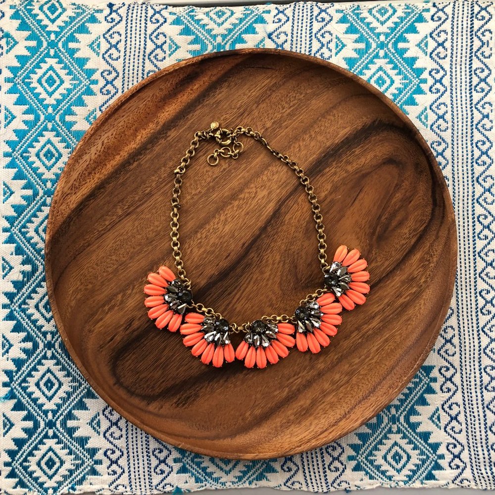 J. Crew Statement Necklace Coral color